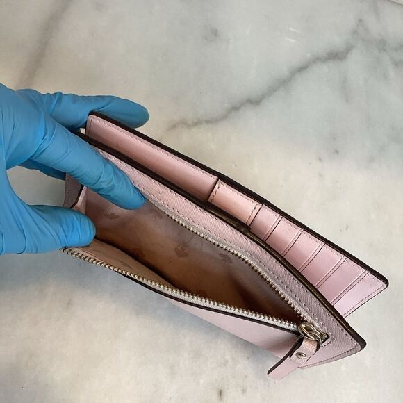 Kate Spade Cross Grain Leather Wallet Sleek Minimalist Design - Picture 12 of 16